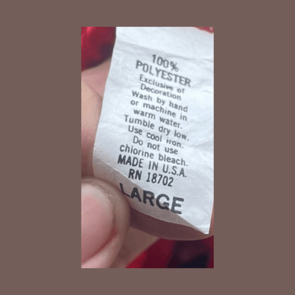 Stroke of Midnight Lace Top | Red & Black | Size L | Vintage - Picture 4 of 5